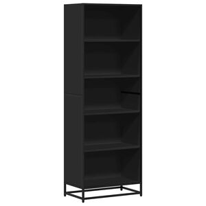 vidaXL Biblioth&egrave;que noir 60x35x170,5 cm bois d'ing&eacute;nierie