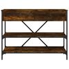 vidaXL Table console avec tiroirs et &eacute;tag&egrave;res ch&ecirc;ne fum&eacute;