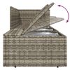 vidaXL Salon de jardin 5 pcs avec coussins Gris R&eacute;sine tress&eacute;e