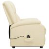 vidaXL Fauteuil Cr&egrave;me Similicuir