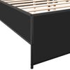 vidaXL Cadre de lit sans matelas noir 135x190 cm