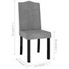 vidaXL Chaises &agrave; manger lot de 4 gris clair velours