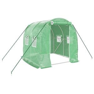 vidaXL Serre avec cadre en acier vert 4 m&sup2; 2x2x2 m