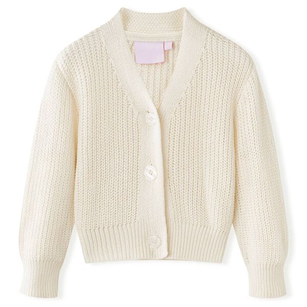 Cardigan pour enfants tricoté blanc neige 128