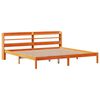vidaXL Cadre de lit et t&ecirc;te de lit sans matelas cire marron 180x200 cm