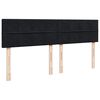 vidaXL Sommier &agrave; lattes de lit et matelas Noir 200x200 cm Velours