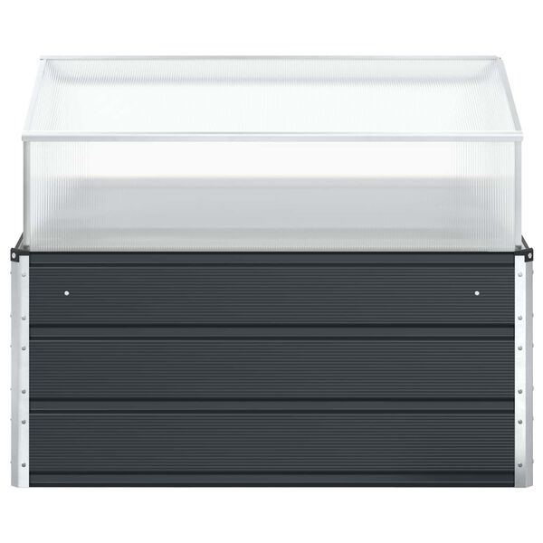 vidaXL Jardini&egrave;re Anthracite 100 x 100 x 77 cm Acier galvanis&eacute;