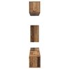 vidaXL Meuble TV mural 3 pcs Bois Ancien Bois d'ing&eacute;nierie