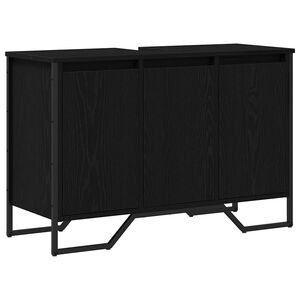 vidaXL Meuble de Lavabo de Salle de Bain Ch&ecirc;ne noir 91 x 35 x 60 cm