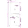 vidaXL Buffet haut Ch&ecirc;ne sonoma 69,5x34x180 cm Bois d'ing&eacute;nierie
