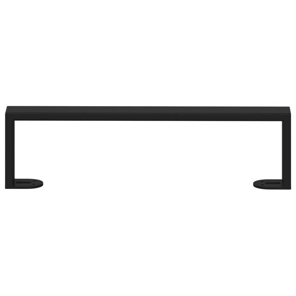 vidaXL Pieds de meuble 12 pcs Noir 37,6 x 4 x 10 mm Fer