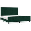 vidaXL Cadre de lit sans matelas vert fonc&eacute; 160x200 cm velours