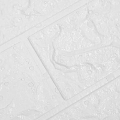 vidaXL Papier peint 3D autoadhésif Briques 10 pcs Blanc