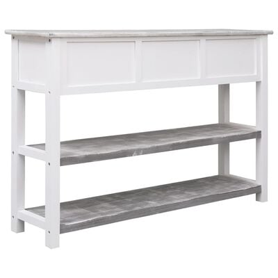 vidaXL Buffet Antique Gris 115x30x76 cm Bois