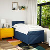 vidaXL Sommier &agrave; lattes de lit avec matelas Bleu 80x200 cm Tissu
