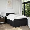 vidaXL Sommier &agrave; lattes de lit avec matelas Noir 120x200 cm Tissu