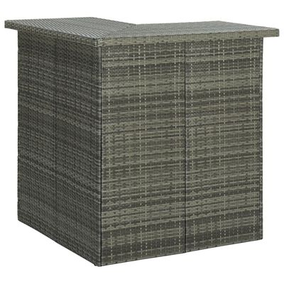 vidaXL Ensemble de bar de jardin 8 pcs et coussins Résine tressée Gris