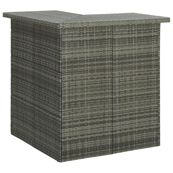 vidaXL Ensemble de bar de jardin 8 pcs et coussins R&eacute;sine tress&eacute;e Gris