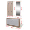 vidaXL Armoire &agrave; chaussures 3-en-1 Bois Ch&ecirc;ne et blanc