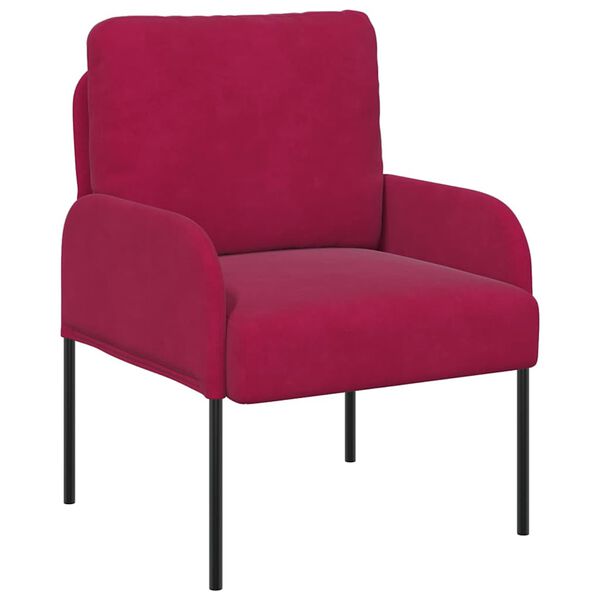 vidaXL Canap&eacute;s avec coussin 55cm Bordeaux Contreplaqu&eacute;