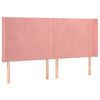 vidaXL T&ecirc;te de lit &agrave; LED Rose 163x16x118/128 cm Velours