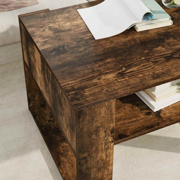 vidaXL Table basse Ch&ecirc;ne fum&eacute; 66 x 53 x 45 cm Bois d'ing&eacute;nierie