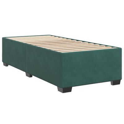 vidaXL Sommier à lattes de lit avec matelas Vert foncé 90x190 cm