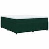 vidaXL Sommier &agrave; lattes de lit et matelas Vert fonc&eacute; 200x200cm Velours