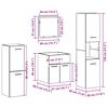 vidaXL Ensemble de mobilier de salle de bain 4 pcs Bois Ancien