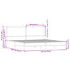 vidaXL Cadre de lit en m&eacute;tal sans matelas ch&ecirc;ne sonoma 180x200 cm