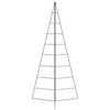 vidaXL Arbre de No&euml;l en m&eacute;tal pour d&eacute;coration noir 210 cm