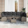 vidaXL Ensemble de canap&eacute; de jardin Gris 55 x 55 x 37 cm polyrotin