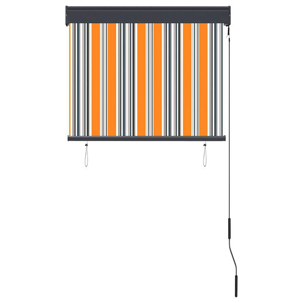 vidaXL Store roulant d'ext&eacute;rieur 80x250 cm Jaune et bleu