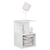 vidaXL Table de chevet blanc brillant 35x35x55 cm bois d'ing&eacute;nierie