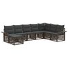vidaXL Ensemble de canap&eacute; de jardin 8 pcs Gris polyrotin
