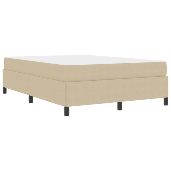 vidaXL Cadre de lit avec matelas Gris Vert Clair 140 x 200 cm tissu