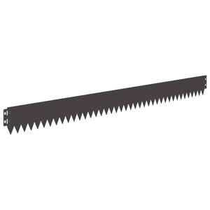 vidaXL Bordure de Pelouse 30 pcs 103 x 10 cm Acier Noir