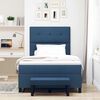 vidaXL Lit &agrave; ressorts avec matelas Bleu 120 x 200 cm tissu
