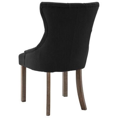 vidaXL Chaises à manger lot de 6 noir tissu