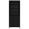 vidaXL Armoires Hautes 2 pcs Ch&ecirc;ne noir 60 x 36 x 300 cm