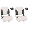 vidaXL Si&egrave;ge de bateau pliable lot de 2 dossier bas