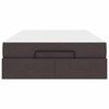 vidaXL Cadre de lit avec matelas avec matelas 2 pcs Tan tissu