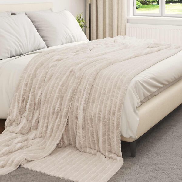 vidaXL Jet&eacute; Beige 240 x 220 cm Toison
