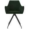 vidaXL Chaises &agrave; manger lot de 2 Vert fonc&eacute; Velours