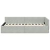 vidaXL Cadre de lit d'angle Gris clair 100 cm x 200 cm