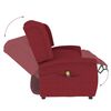 vidaXL Fauteuil de massage inclinable à 3 places rouge bordeaux tissu
