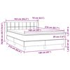 vidaXL Sommier &agrave; lattes de lit avec matelas noir 160x210 cm velours