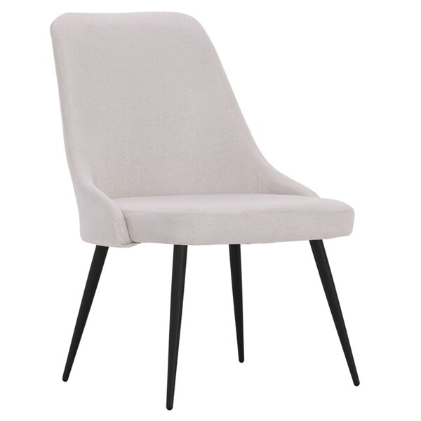 vidaXL Chaises &agrave; manger lot de 6 cr&egrave;me tissu