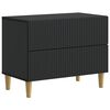 vidaXL Cabinet de chevet Noir 62 x 34,5 x 48 cm Bois d'ing&eacute;nierie