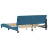 vidaXL Cadre de lit sans matelas Hanko bleu 180x200 cm velours